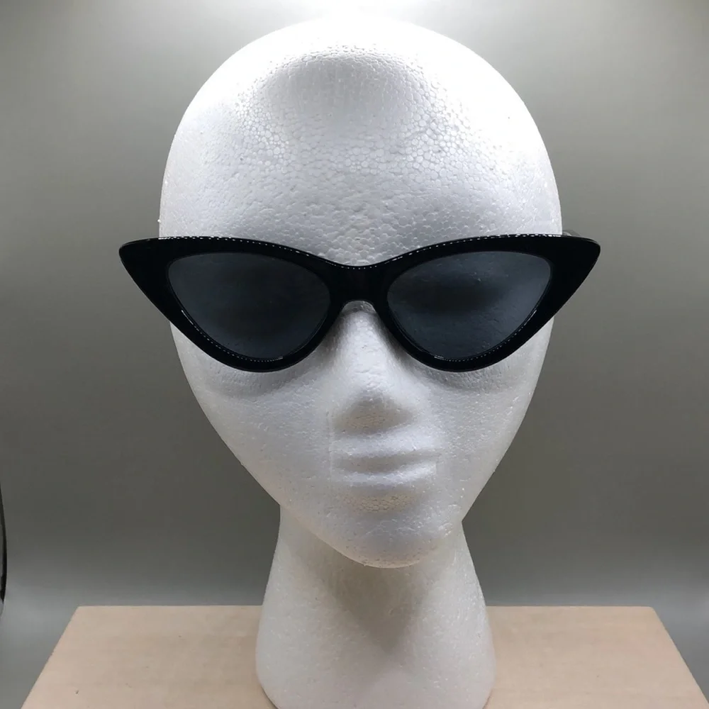 SOJOS Retro Vintage Style Narrow Cat Eye Sunglasses for Women Black